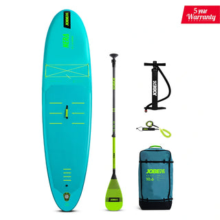 Durable and stable Jobe Aero Nera SUP Board 10.6 Package for water adventures